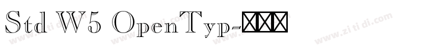 Std W5 OpenTyp字体转换